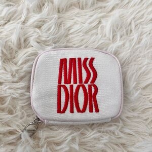 Miss Dior White and Red Coin Purse with mini’s